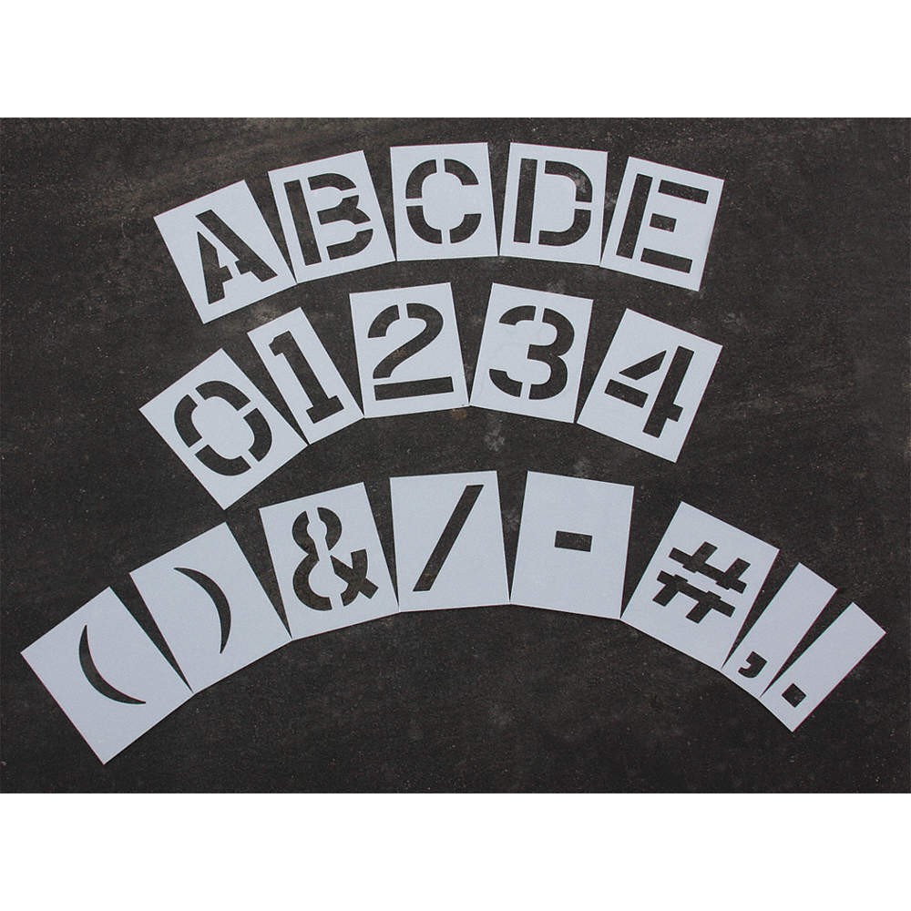 RAE STL-116-8128 Pavement Stencil,12 in,Mega Kit,1/16 18E724