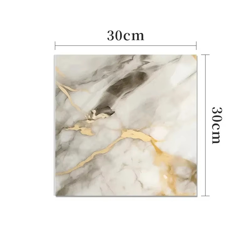 PVC Imitation Marble Wall Stickers Self-Adhesive Floor Stickers Waterproof Bathr