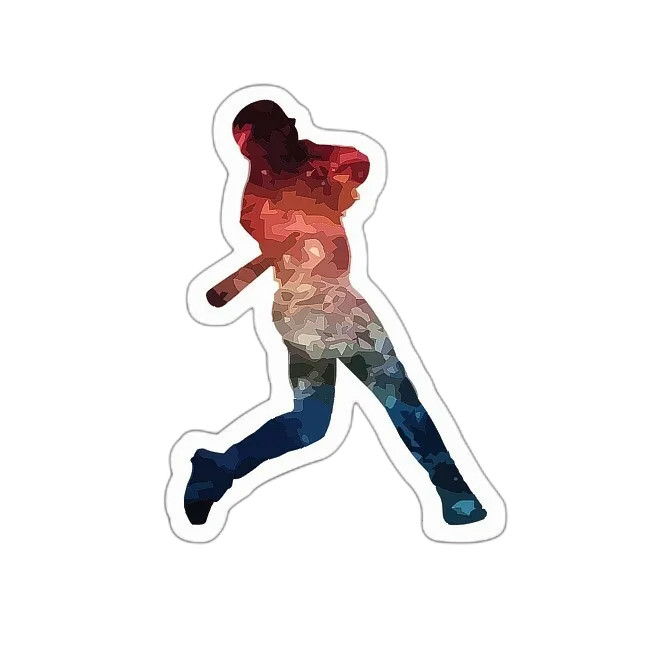 Galaxy Baseball Swing Sticker Decal