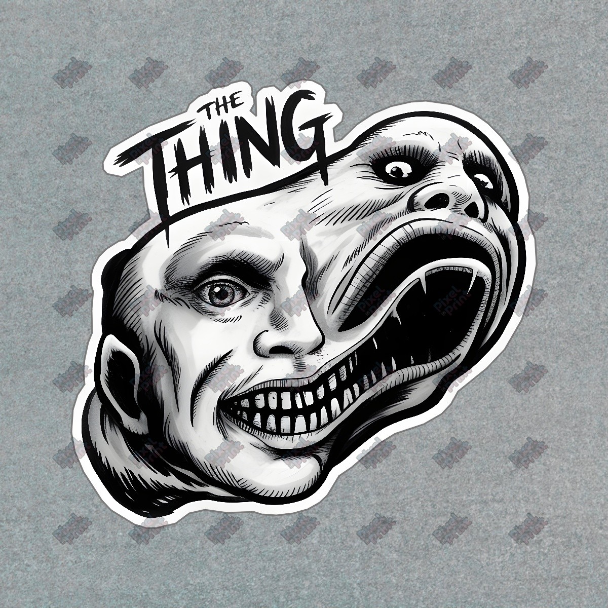 The Thing Horror Art Print Grotesque Creature Illustration Iconic #8909