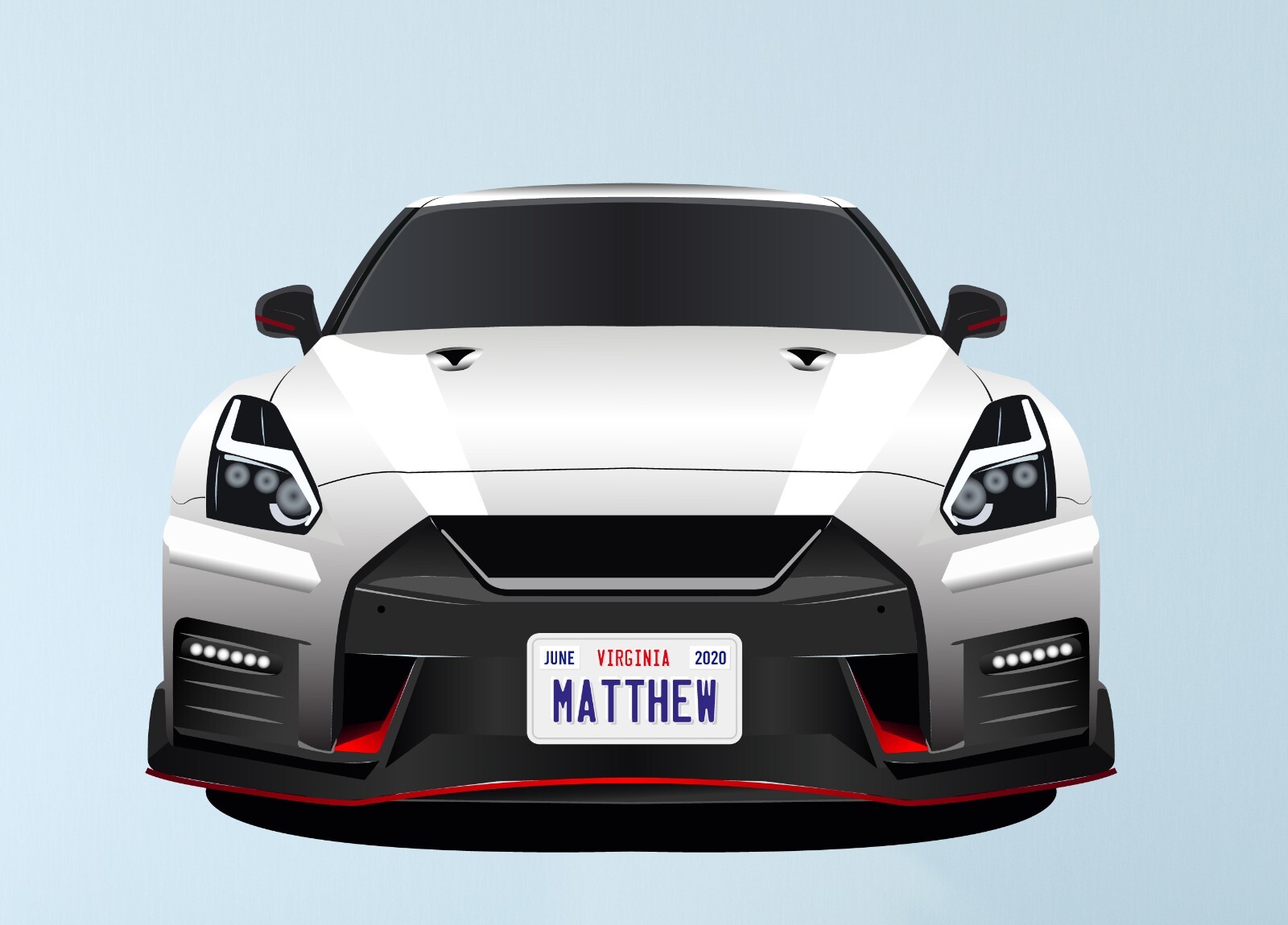 Personalized Car Wall Decal – Custom Name Car Wall Sticker, Kid Room Decor se208