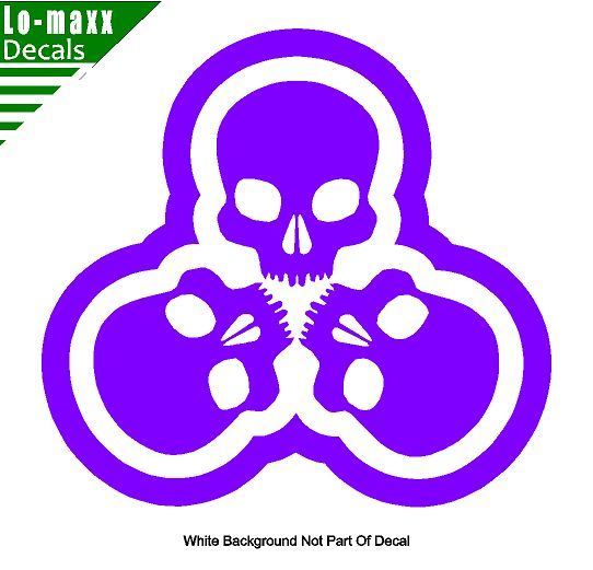 Tri-Skull Custom Graphic Design High Performance Quality Die Cut Vinyl Decal