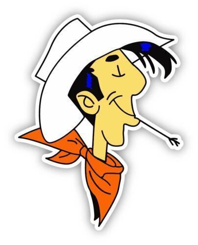 Lucky Luke Cartoon Stickers Decal for Laptop Wall Car Phone Comic