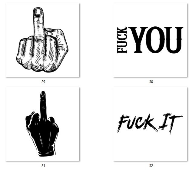 Adult Theme Decals 5"