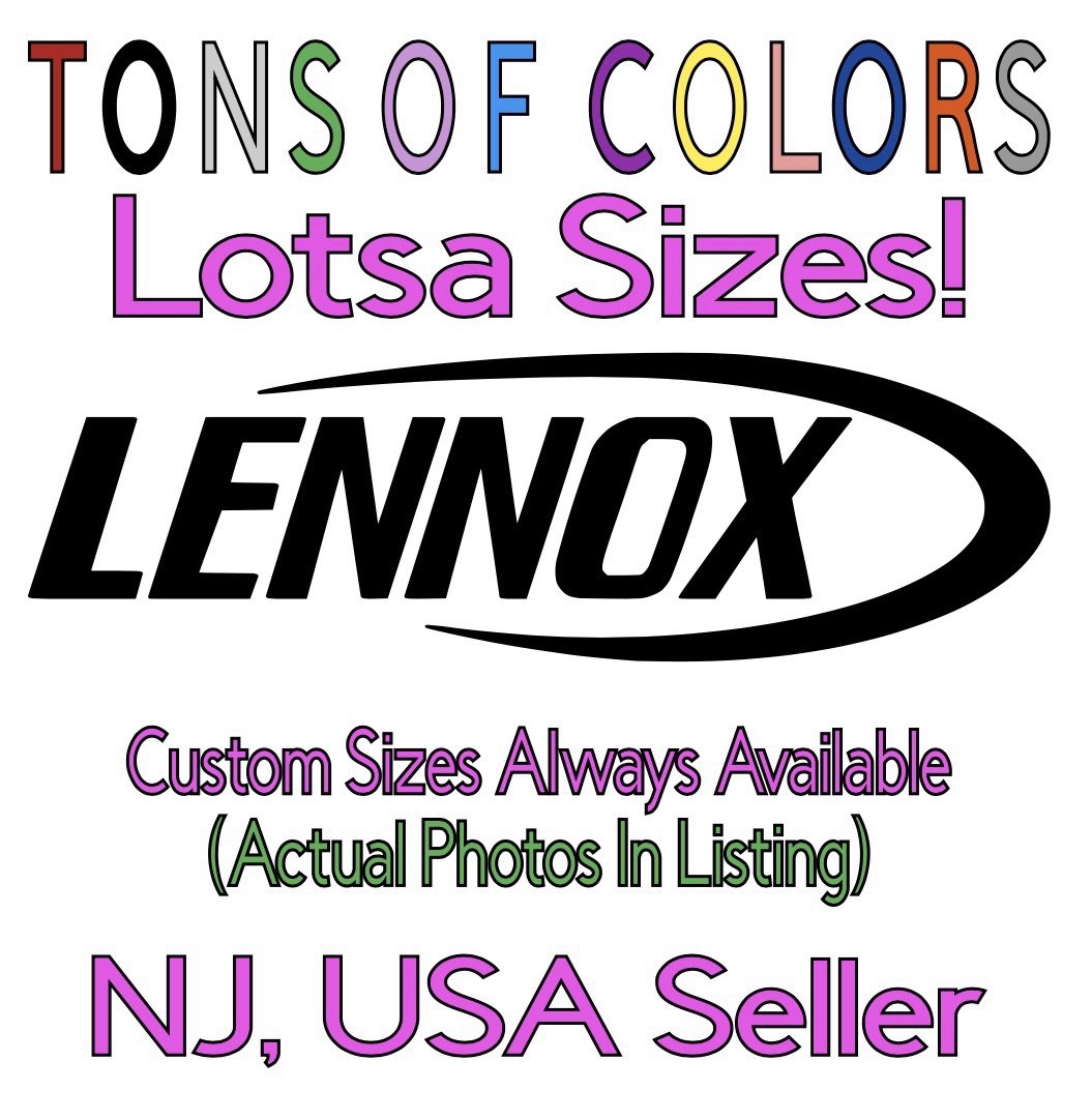 LENNOX HVAC Die Cut Vinyl Decal Heating Cooling Plumbing Trades Blue Collar Van