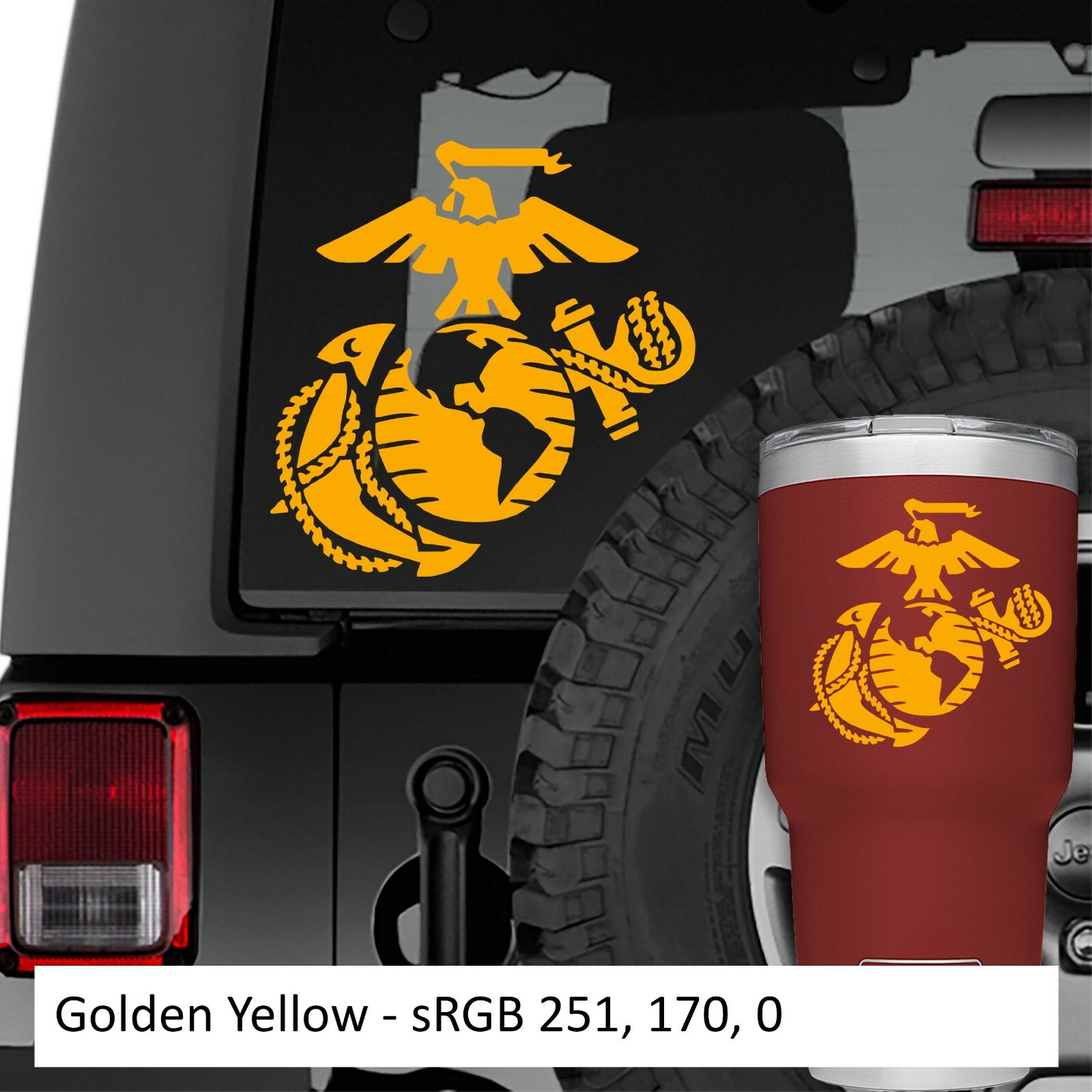 Marine Corps Eagle Globe Anchor EGA Vinyl Decal