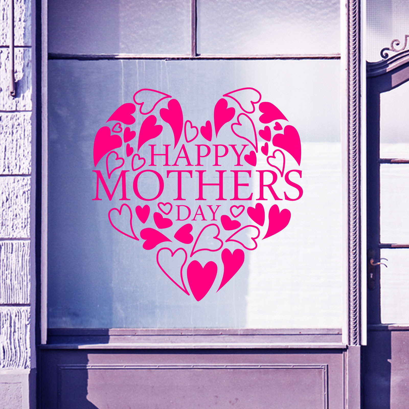 Happy Mothers Day Wall & Window Stickers Mother Decals Shop Window Display A336