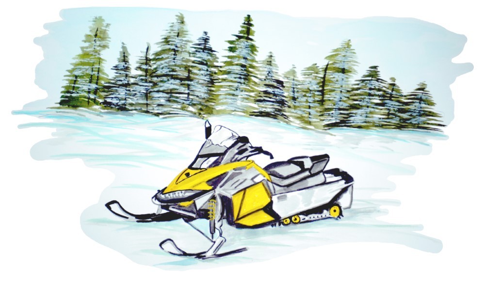 Decal Vinyl Sticker Snowmobile Made in USA