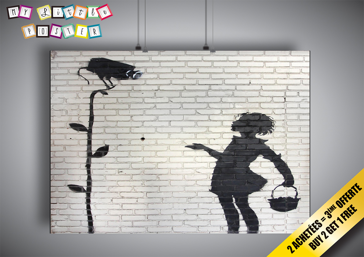 Poster BANKSY GIRL STREET ART GRAFFITI Wall Art