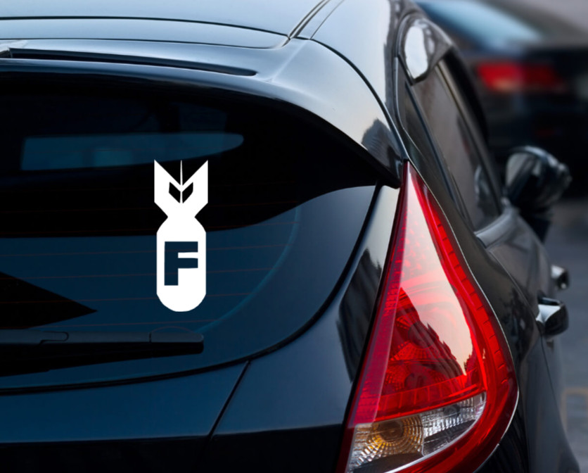 F-Bomb Vinyl Die Cut Car Decal Sticker – FREE SHIPPING