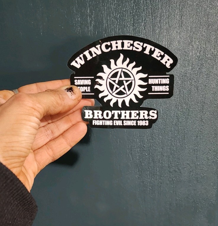 Winchester Brothers “Saving People, Hunting Things” Sticker | 4×3 in