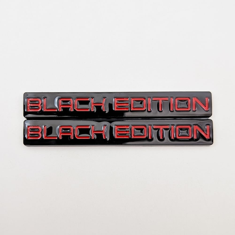 2X Chrome Metal Black & Red Logo Car Emblems – Racing Sport Auto Badge, Easy …