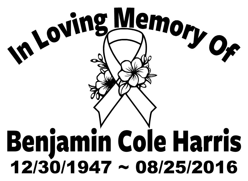 In Loving Memory Decal Cancer Ribbon Flowers Floral Car Vinyl Sticker Custom