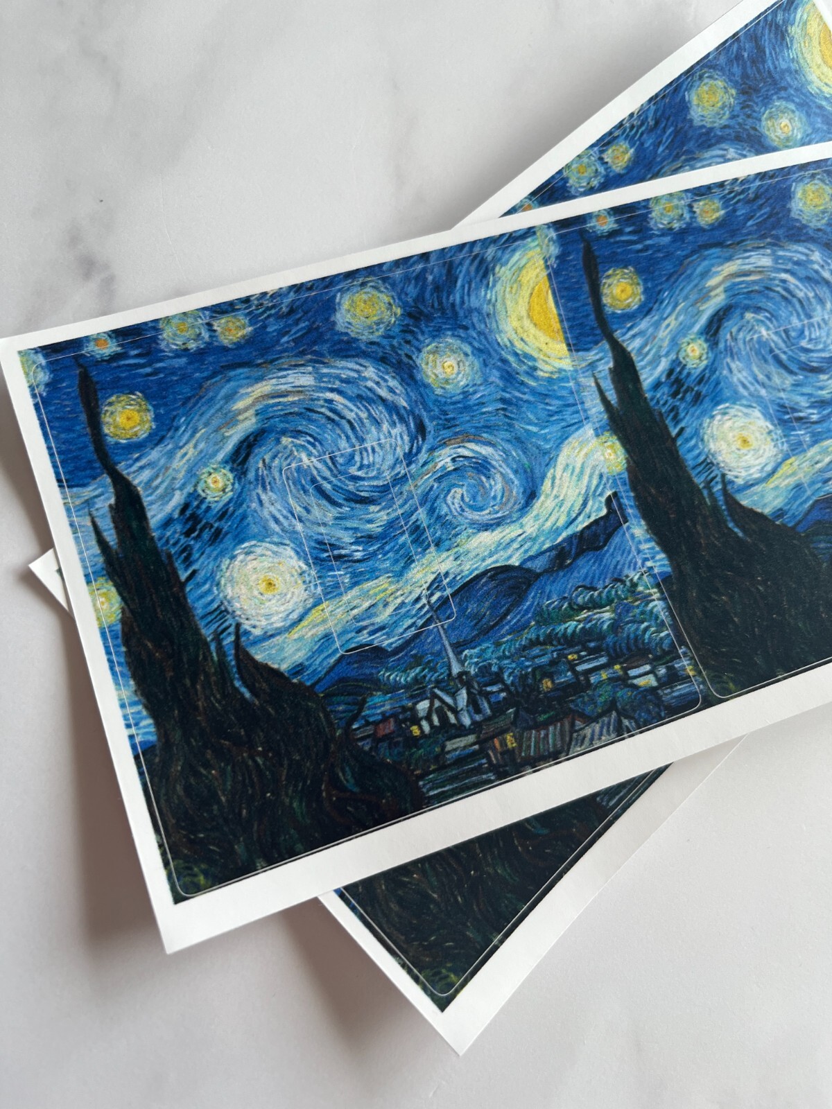 Pack of 2 Starry Night, Vincent Van Gogh Art Design for Single Light Switch
