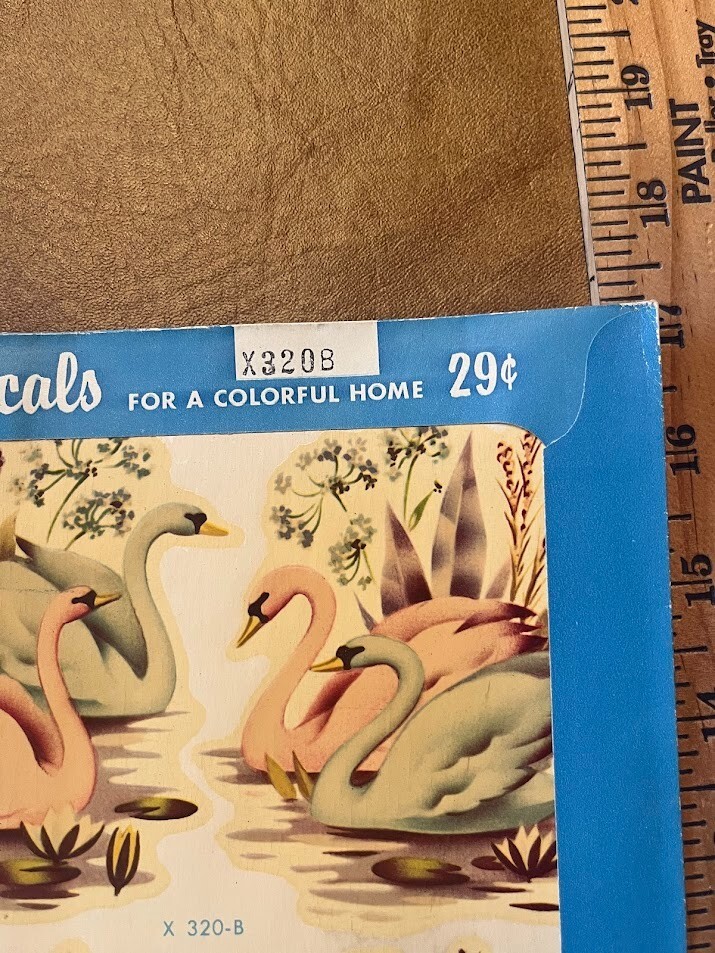 Vintage Bathroom Decals Meyercord Decals Swans Set of 5 320B, 320D, 932C NOS