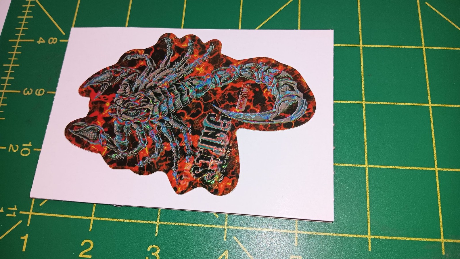 Holographic Scorpion Sticker Die Cut Flame Design Collectible Decal Iridescent