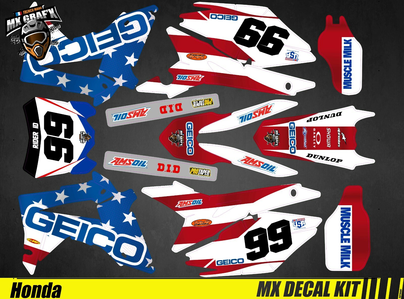 Decal Kit for Honda CRF – MX of Nation US