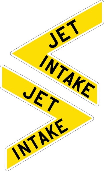 2x Waterproof Vinyl Sticker Jet Inake Aviation Military Aircraft