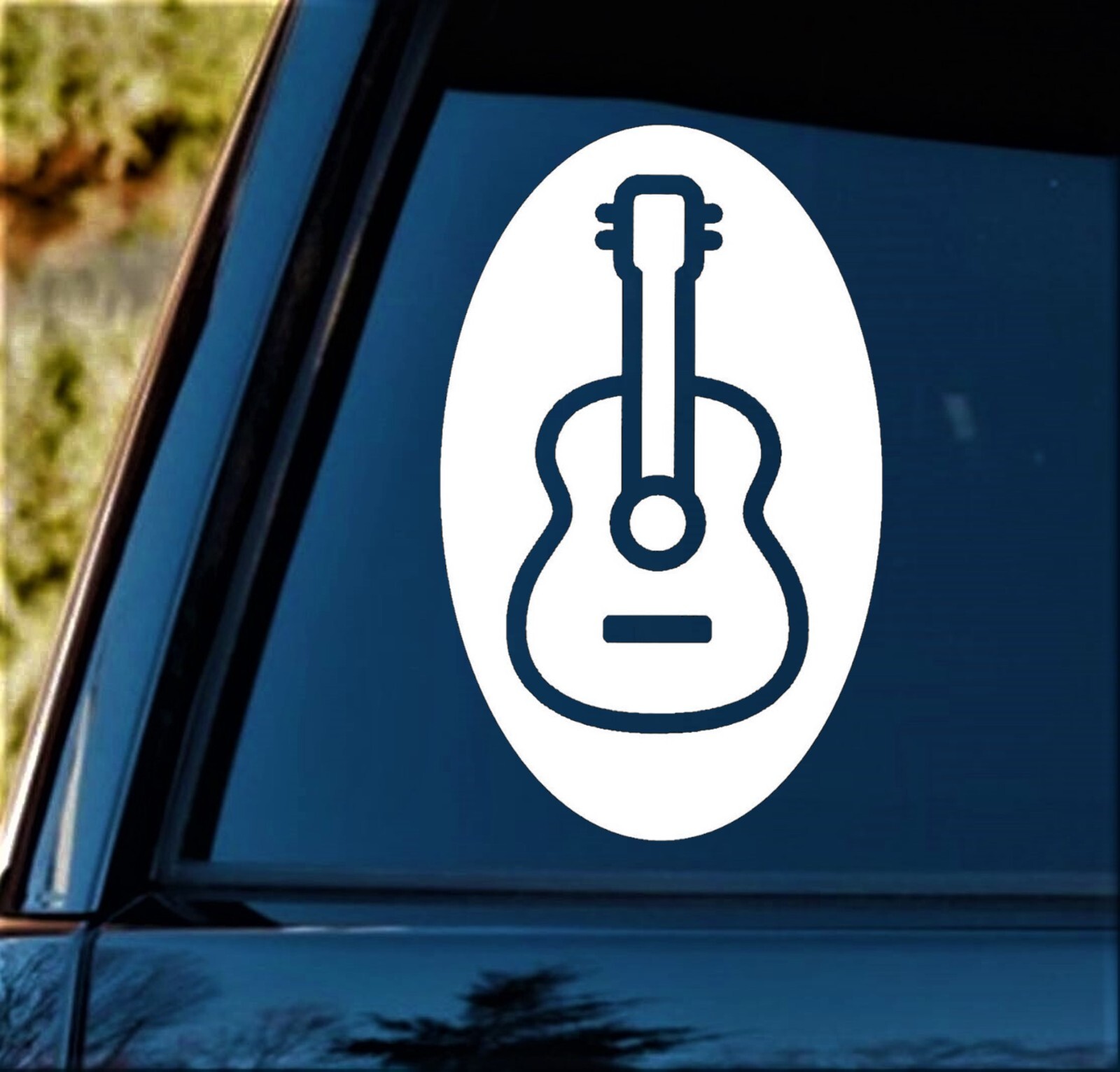 Guitar Oval Decal Sticker Acoustic Electric Amplifier Cord Strap Strings M1095