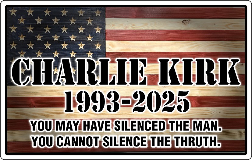 Charlie Kirk – You May Have Silenced The Man – Full Color Decal/Sticker