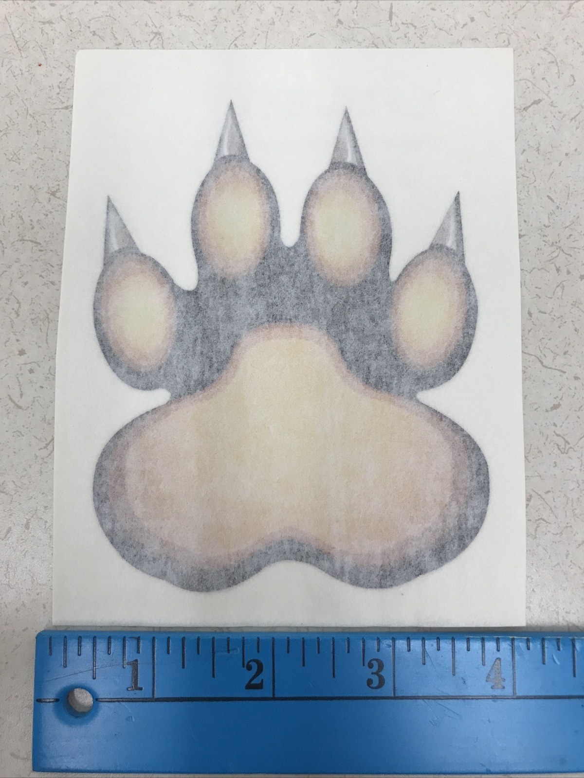 NEW Sticker Bear Paw Grizzly Gold Yellow Tan Car Sports Vinyl Decal Waterproof