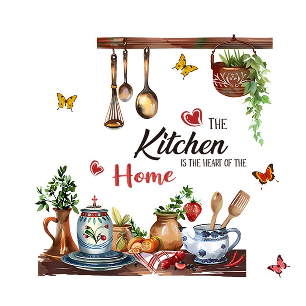 Restaurant kitchen home kitchen background wall decoration wall stickers