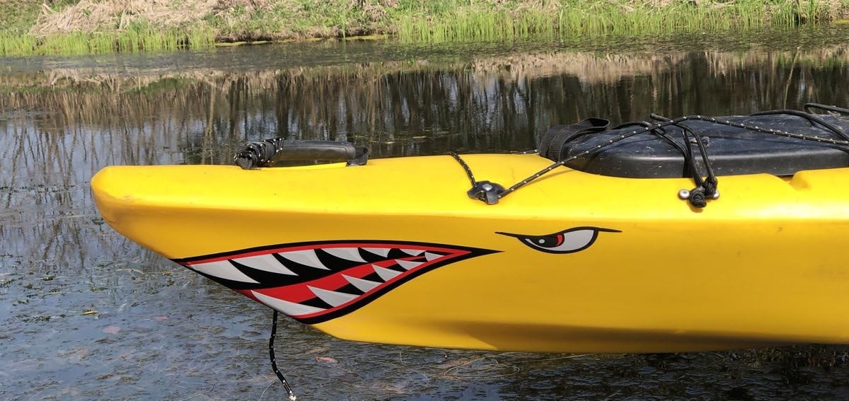 Shark Teeth Mouth Reflective Decals Graphics Sticker Fishing Boat Canoe Car Truc
