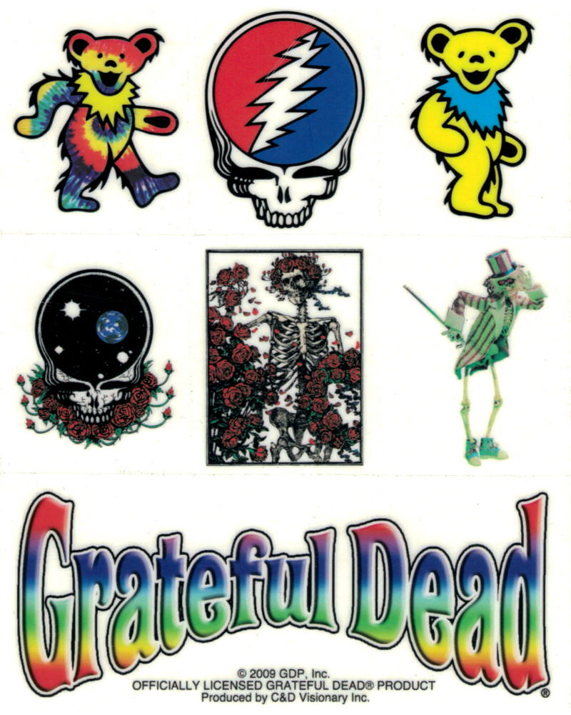 Sticker 7 PACK – Grateful Dead Rock Music Band Jerry Bear Steal Face Decal 15926