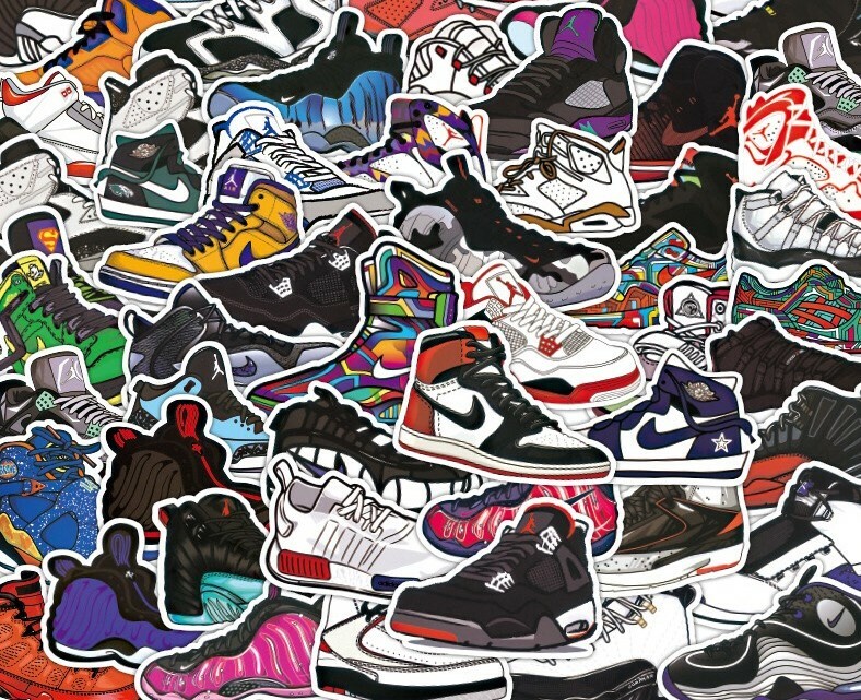 100 pcs Hypebeast Shoe Sneaker Stickers Skateboard FAST SHIPPING