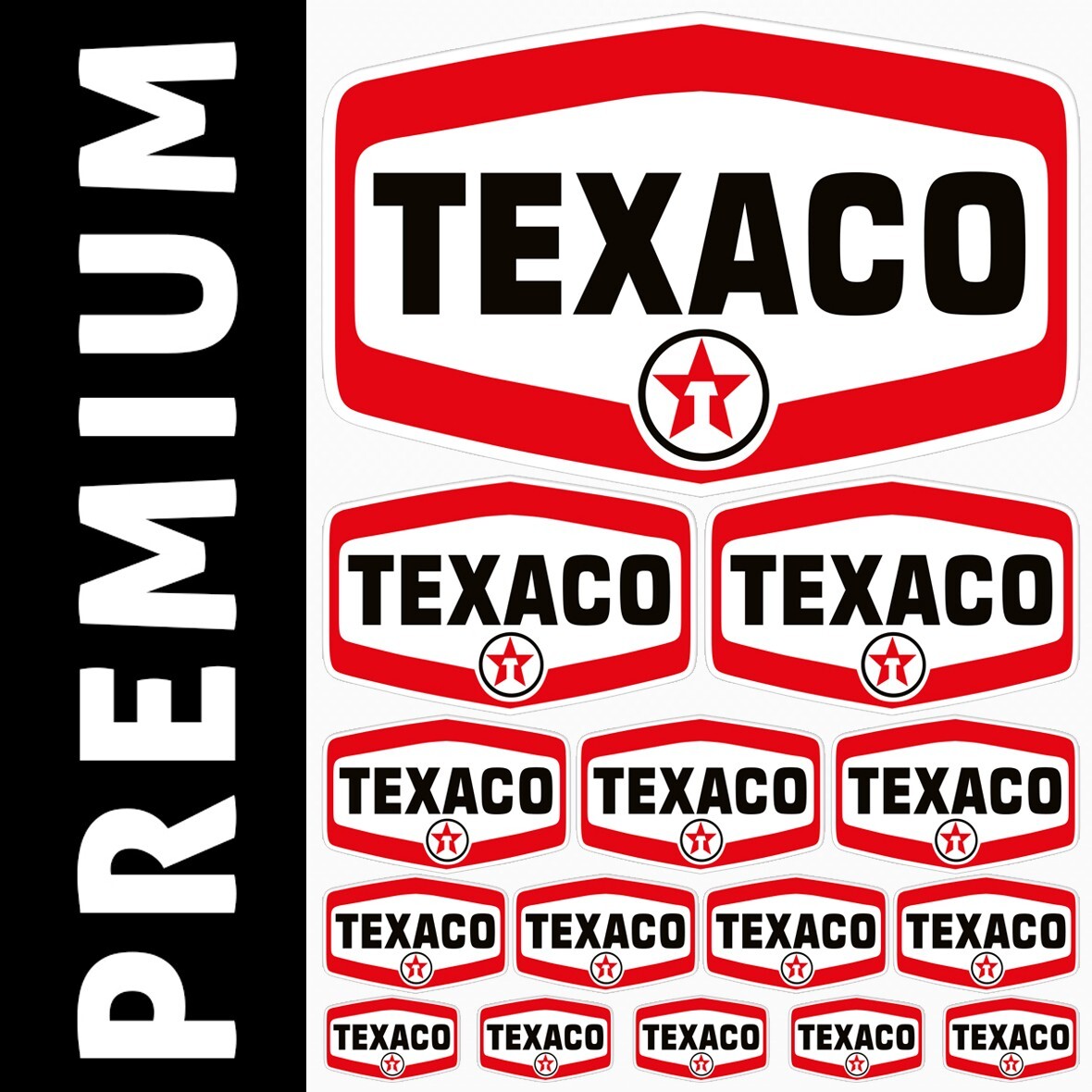 TEXACO – KIT Decals Stickers Sponsors Car Bike Motorcycle Motocross MX ATV