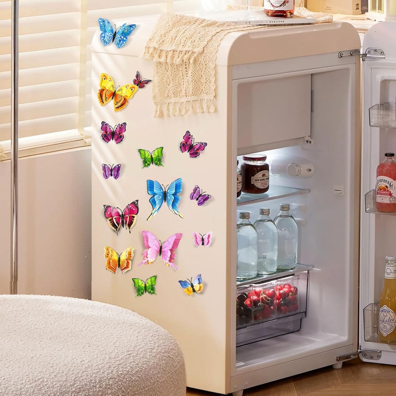 Contemporary Butterfly Refrigerator Stickers