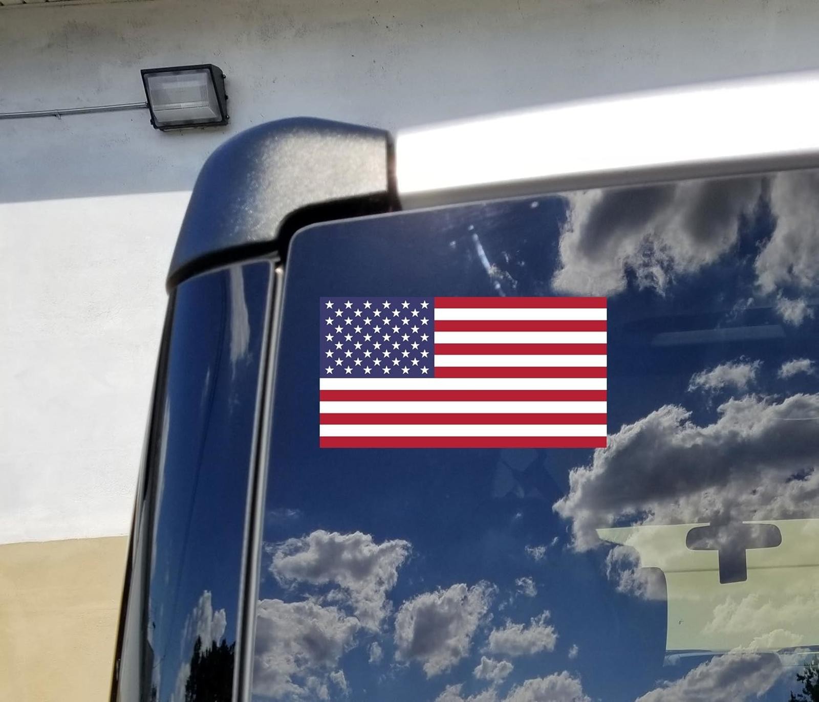 4.25" x 8" American Flag Premium Vinyl Sticker Decal Made in the USA