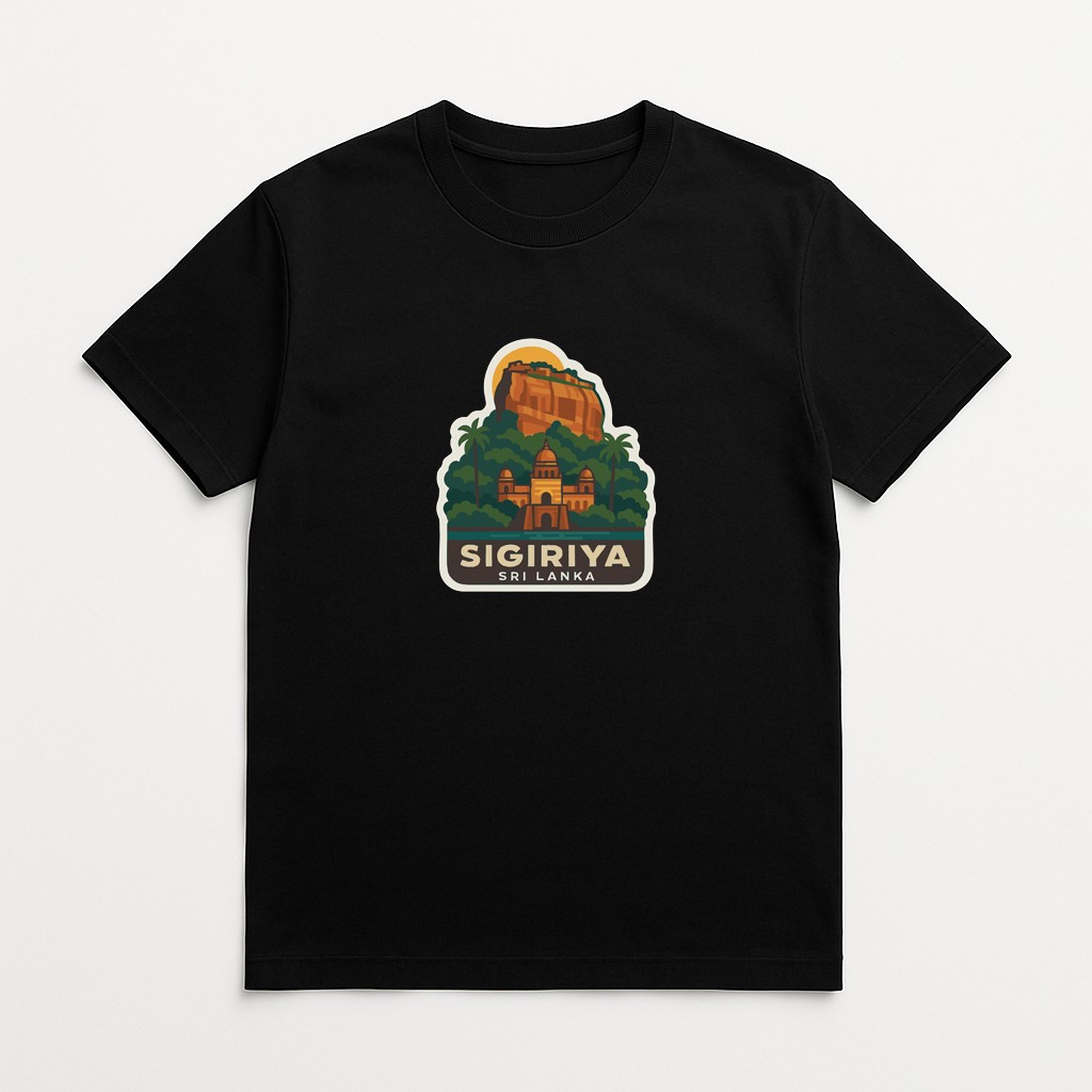 Sigiriya Rock Fortress Sri Lanka Iron On Heat Transfer Vinyl HTV Symbolic