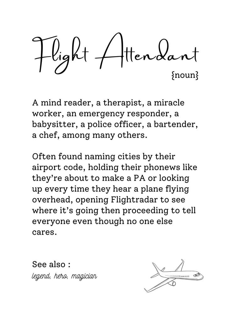 Cabin Crew Aviation Sticker Cute Travel Decal Flight Attendant