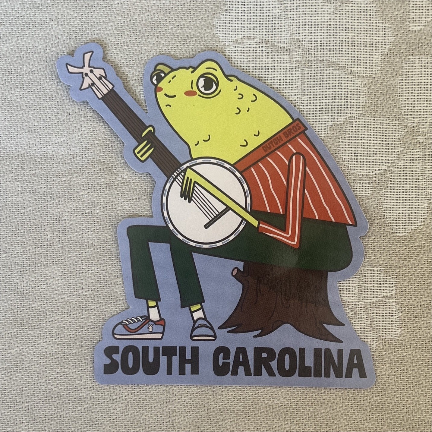 DUTCH Bros STATE Sticker JUNE 10 2026 South Carolina COFFEE Banjo Frog RARE