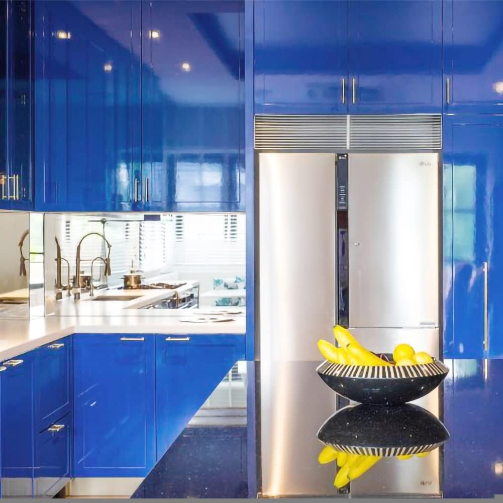 Glossy Royal Blue Contact Paper Decorative Self Adhesive Vinyl Warp Furniture Fi