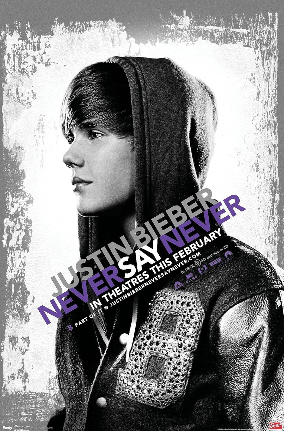 Justin Bieber – Never Say Never Wall Poster, 19L" X 13W", Premium Unframed Versi