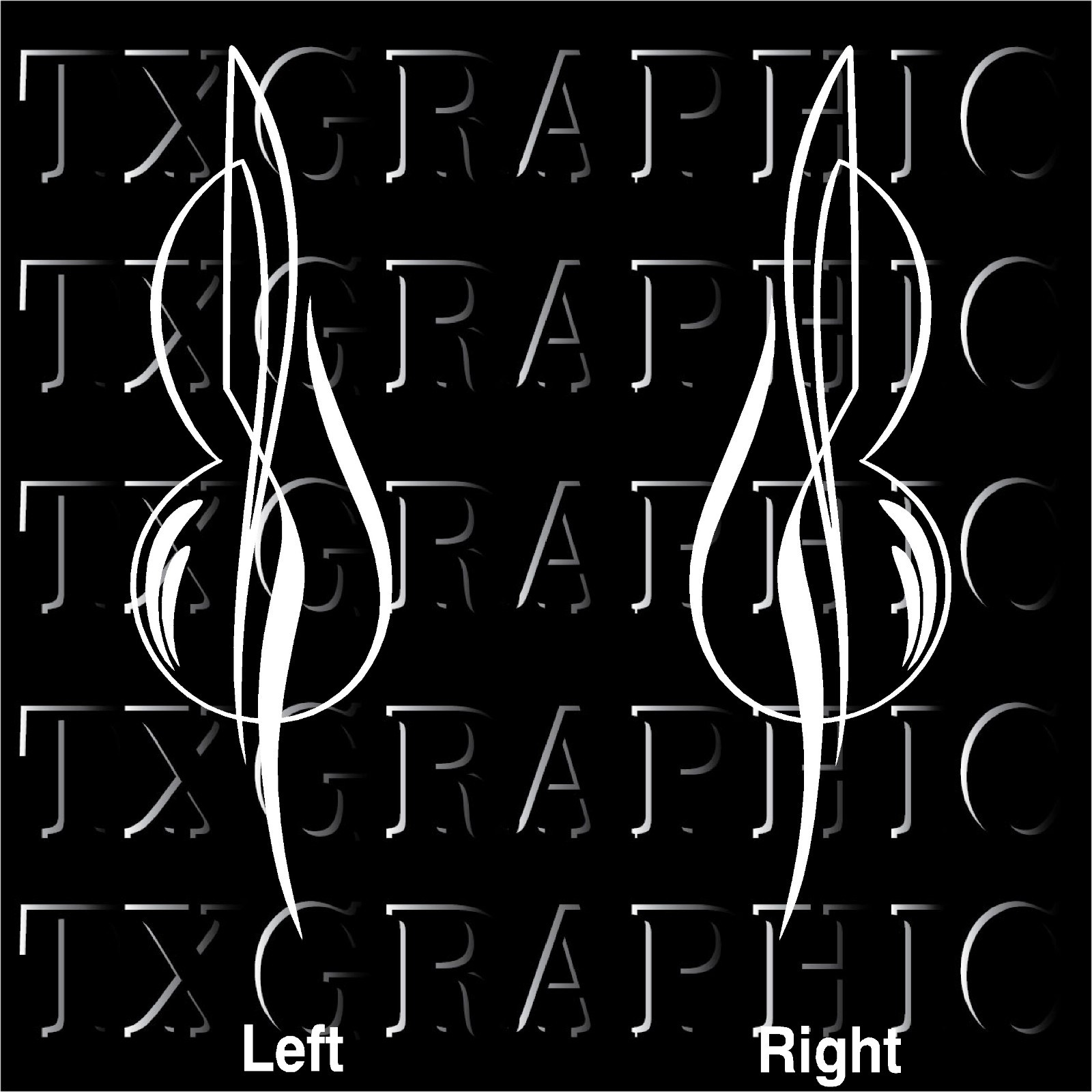 Pinstripe Decals Chopper Fender Window Gas Tank Motorcycle Bike Car (Pairs) #6