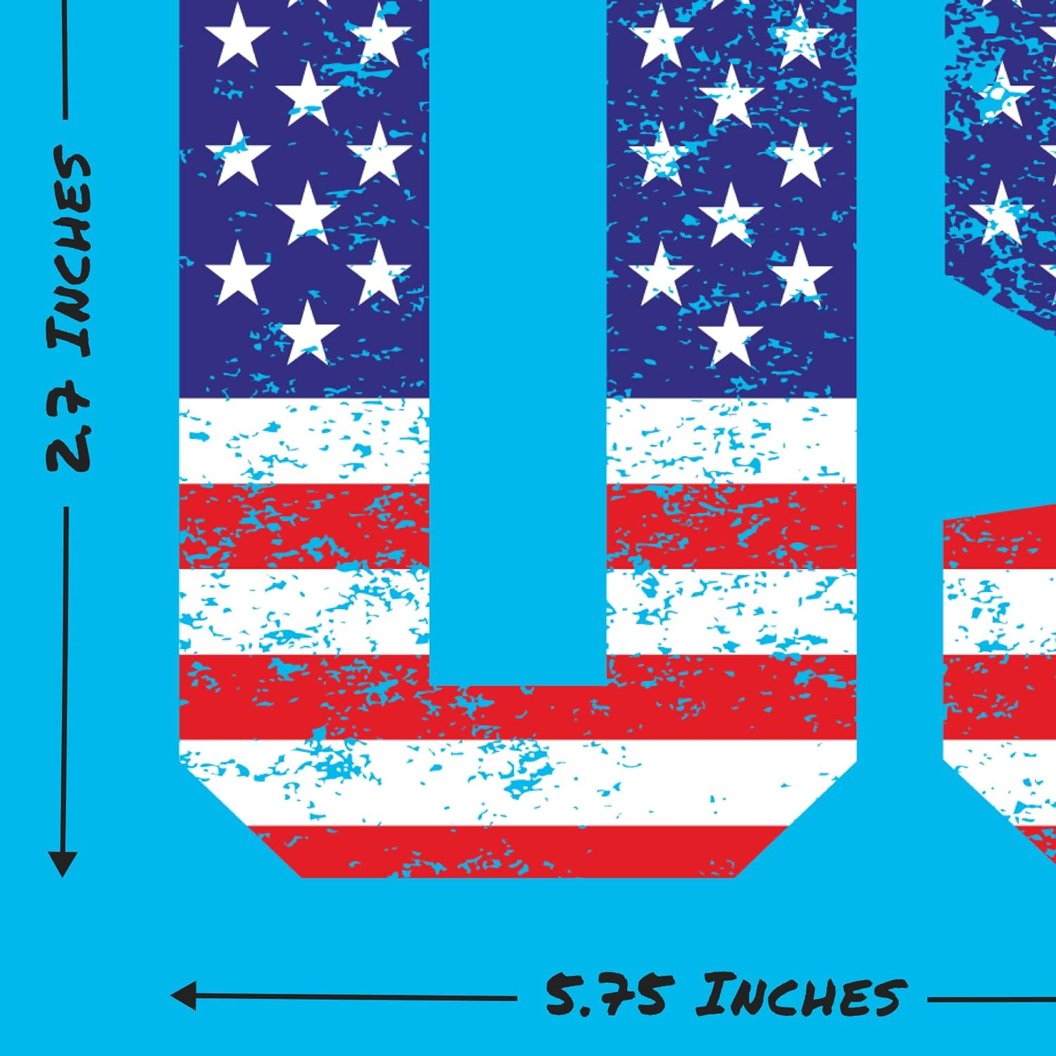 American Flag Decal 5.75X2.7 Inches – Made in the USA – Vinyl Lettering, Patriot