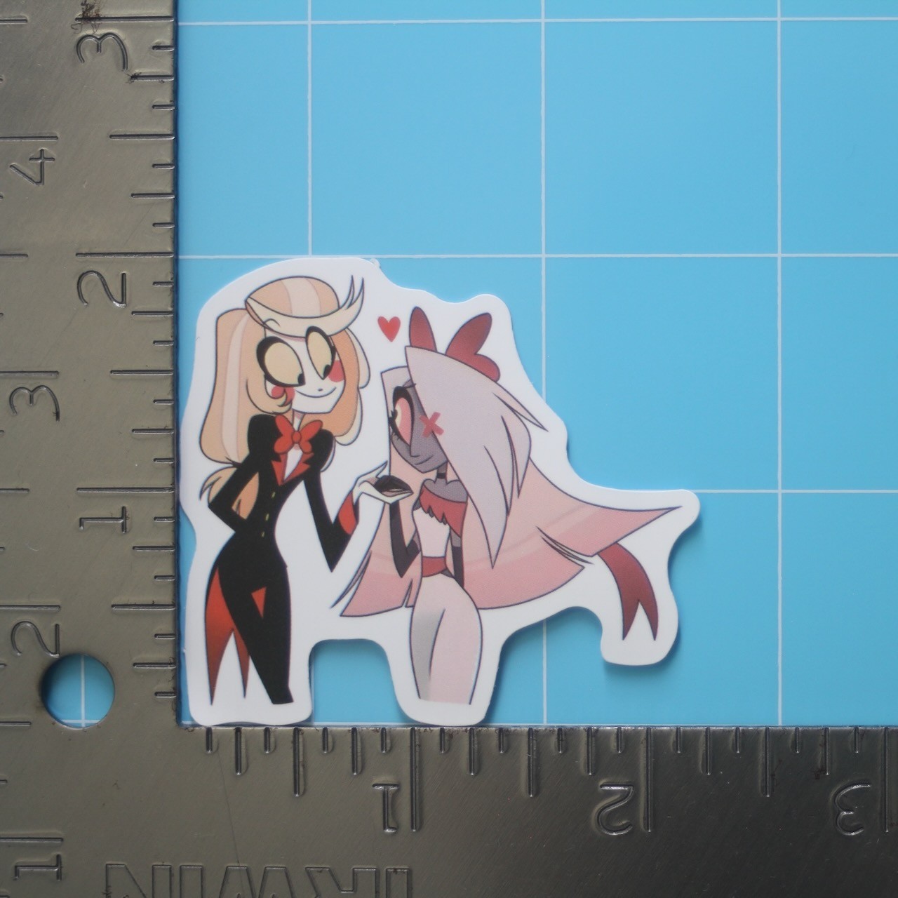 Hazbin Hotel Sticker (VAGGIE & MORNINGSTAR) VivziePop Cartoon, Matte PVC Decal