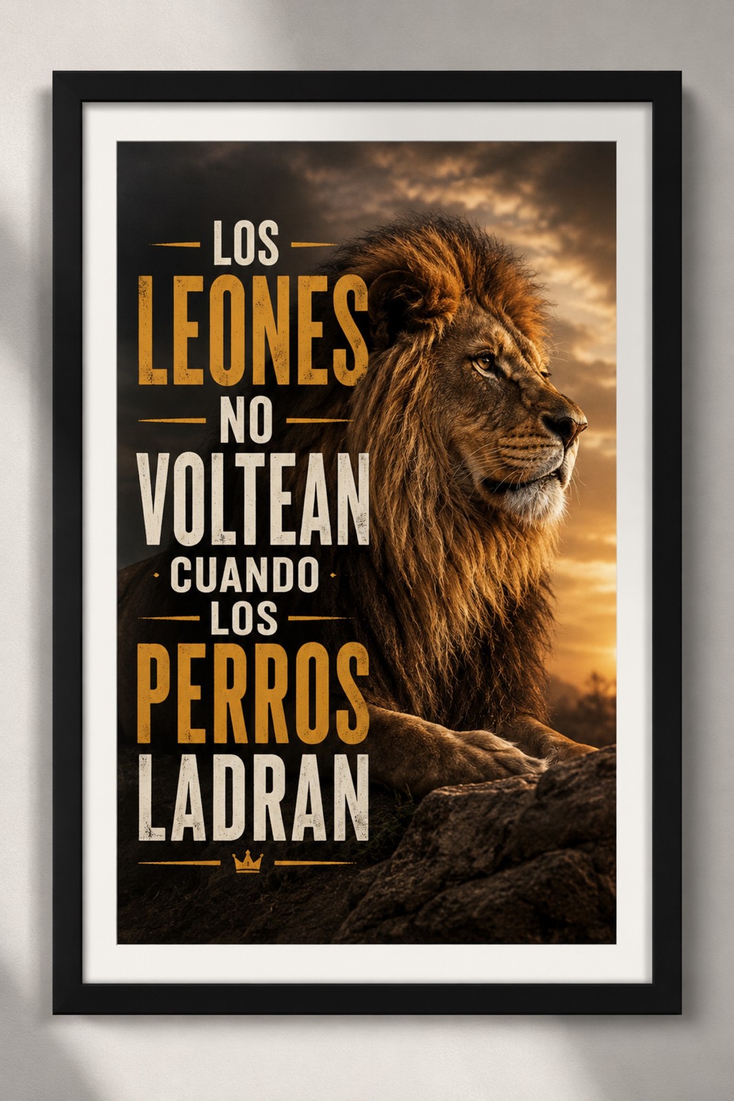 Lion Wall Art Poster Motivational Quote Print Spanish Home Decor