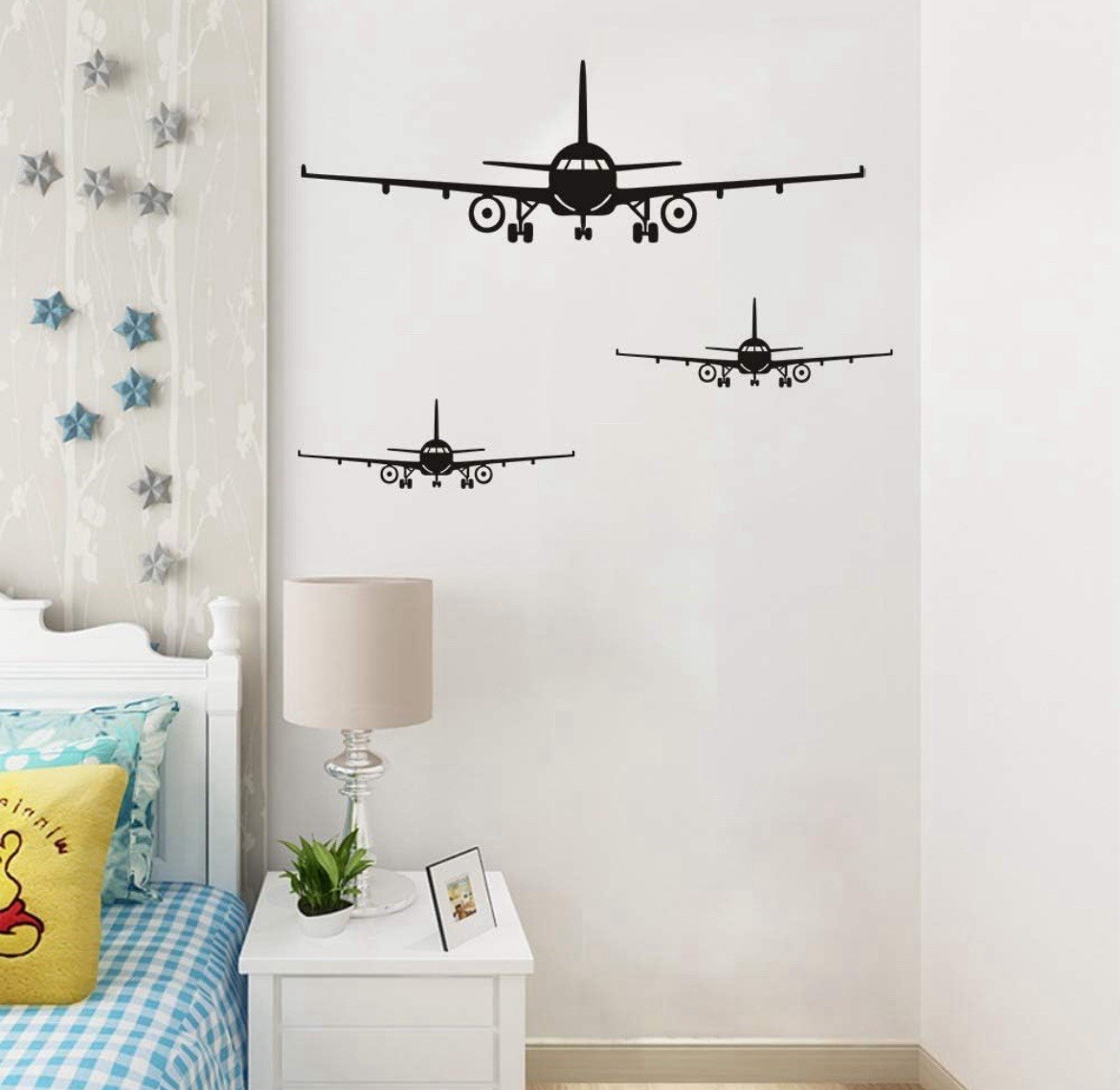 Aircraft Wall Decor Stickers DIY Removable Airplane Mural for Boys Girls Bedroom