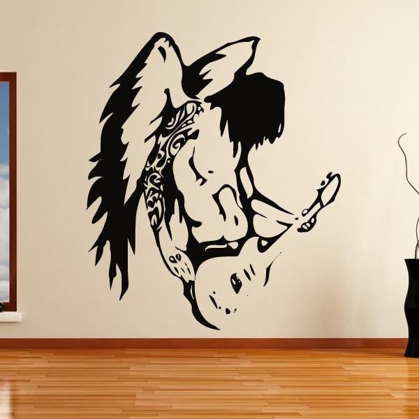 Angel with Electric Guitar Wall Art Sticker