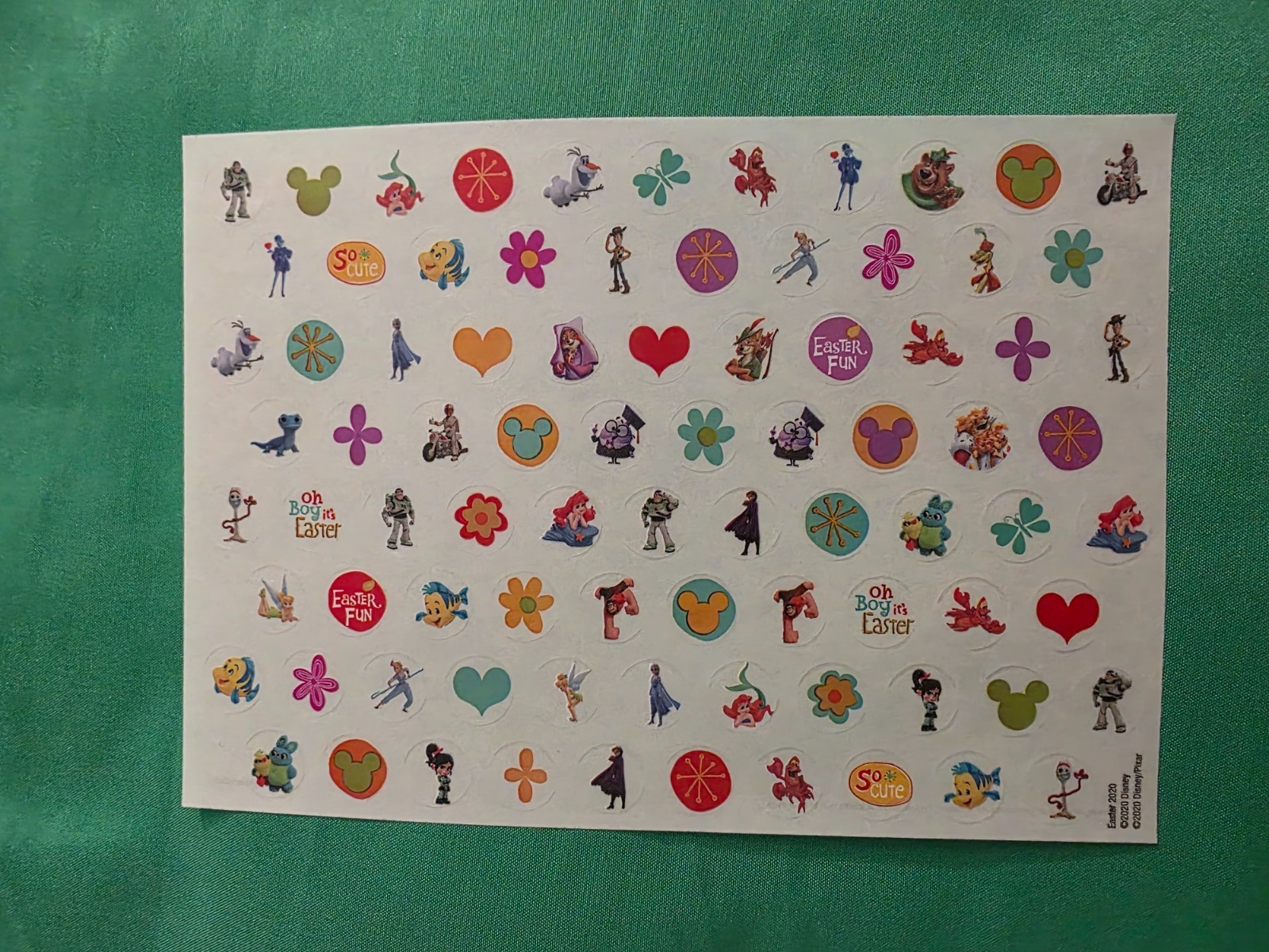 Disney Movie Club Easter 84pc Sticker Sheet New Gift Phone Tablet Kids Party DIY