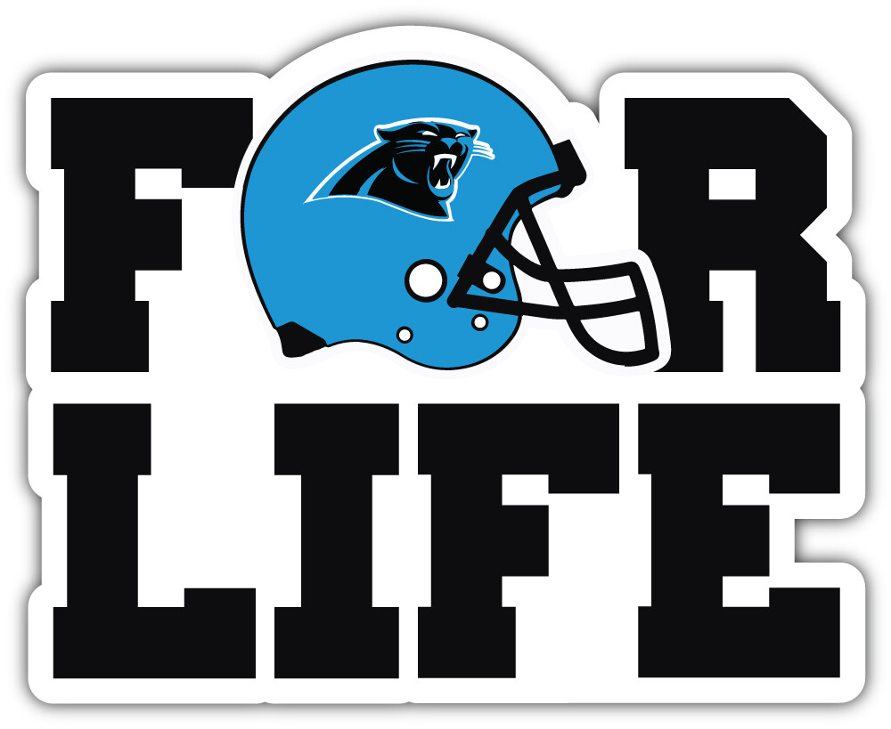 Carolina Panthers For Life NFL Sport Car Bumper Sticker Decal "SIZES"