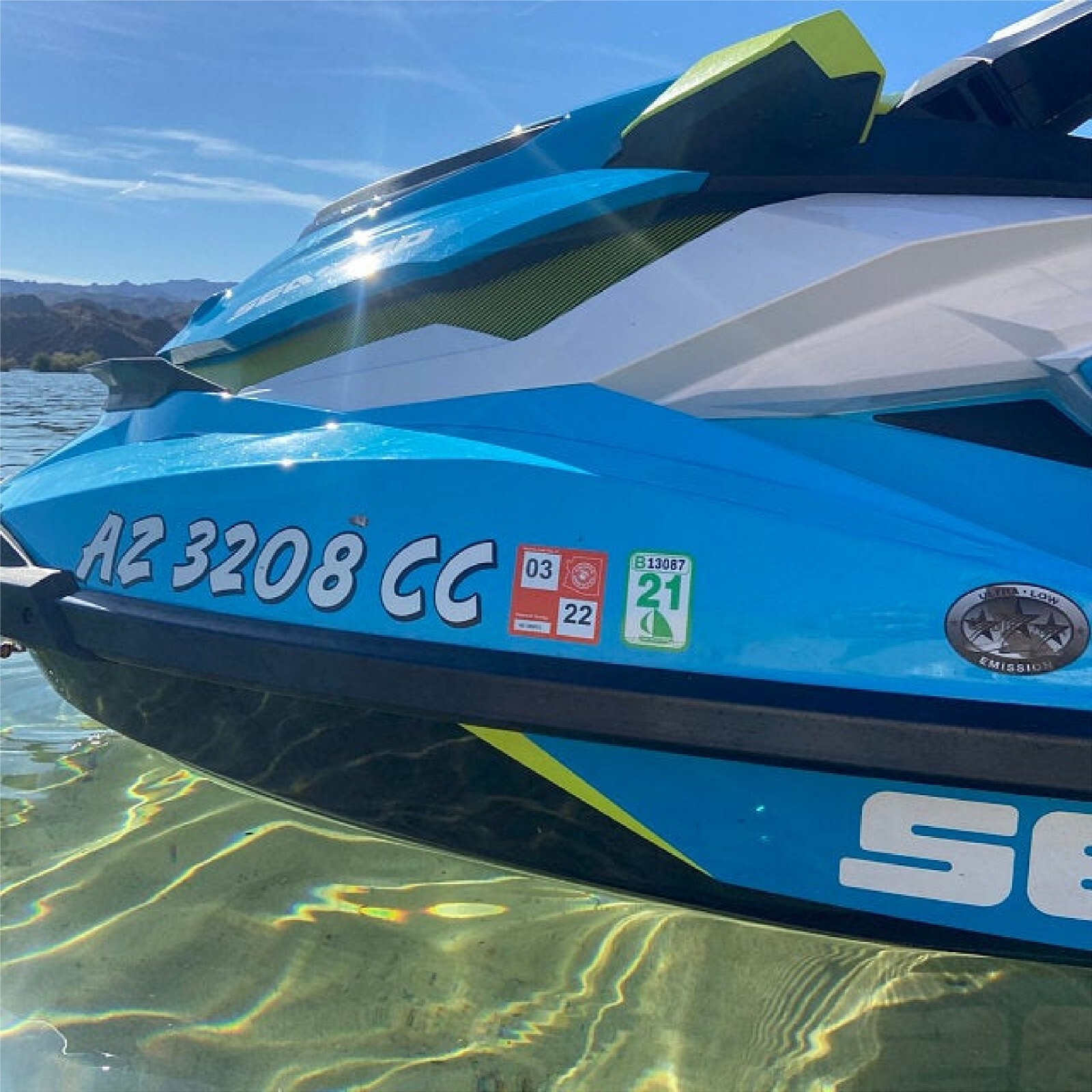 Boat Registration Numbers & Letters 2 Pack 3" x 15" Boat & Jetski Stickers 2CL