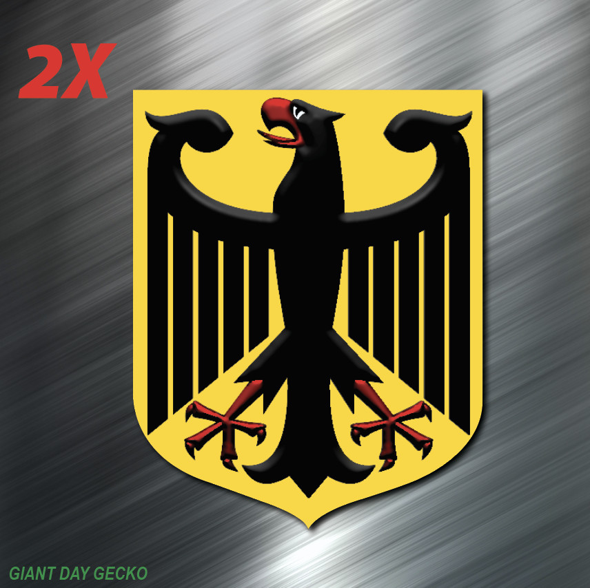 2X Two German Eagle Germany Deutsch car Laptop Wall Sticker Decal USA Stickers