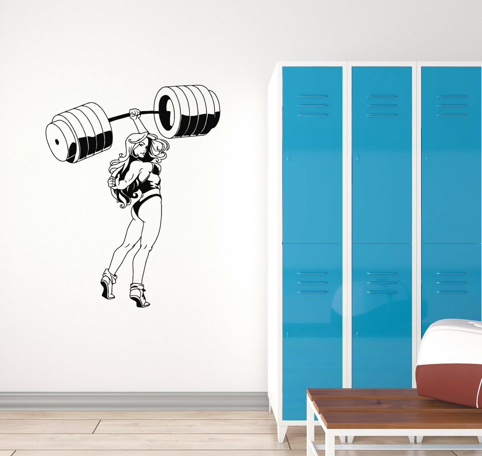 Vinyl Wall Decal Fitness Girl Sports Woman Gym Bodybuilding Stickers (ig5617)