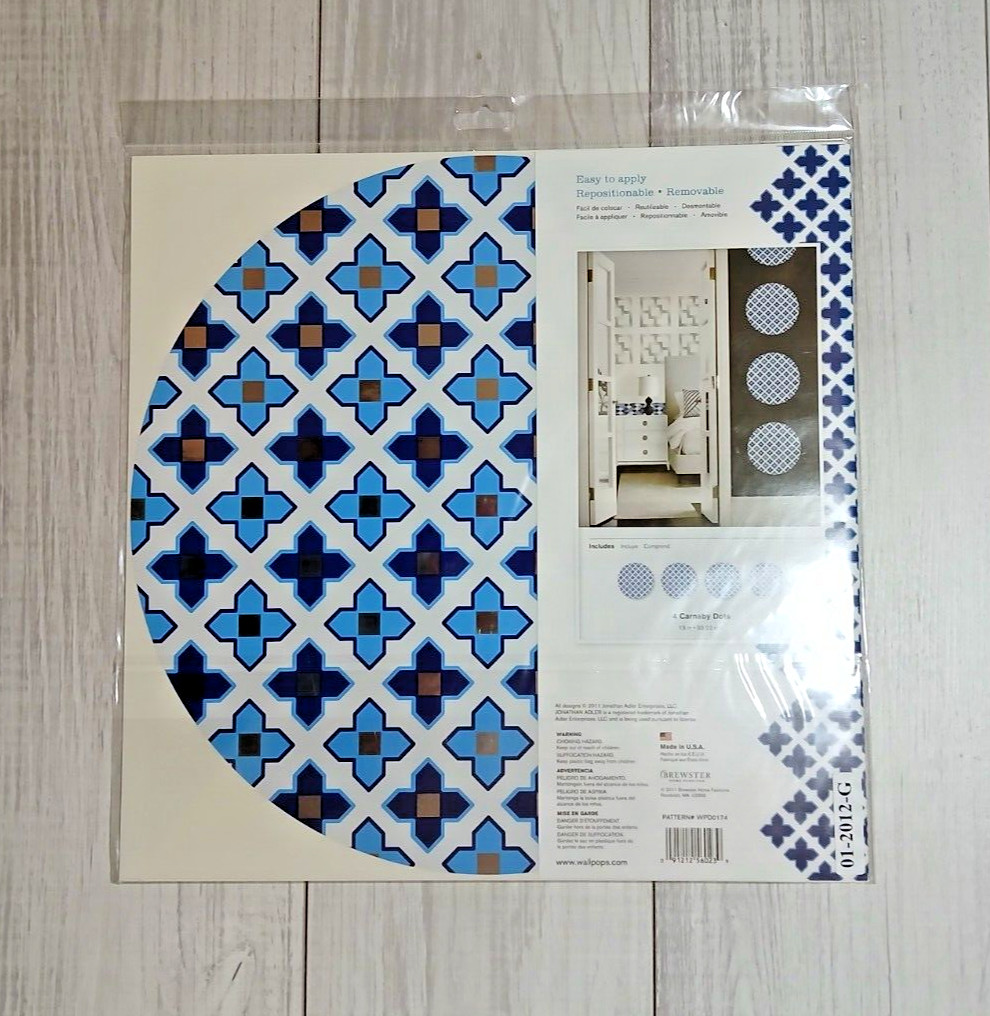 Carnaby Dots Blue Wall Pops! 4 Removeable Dots