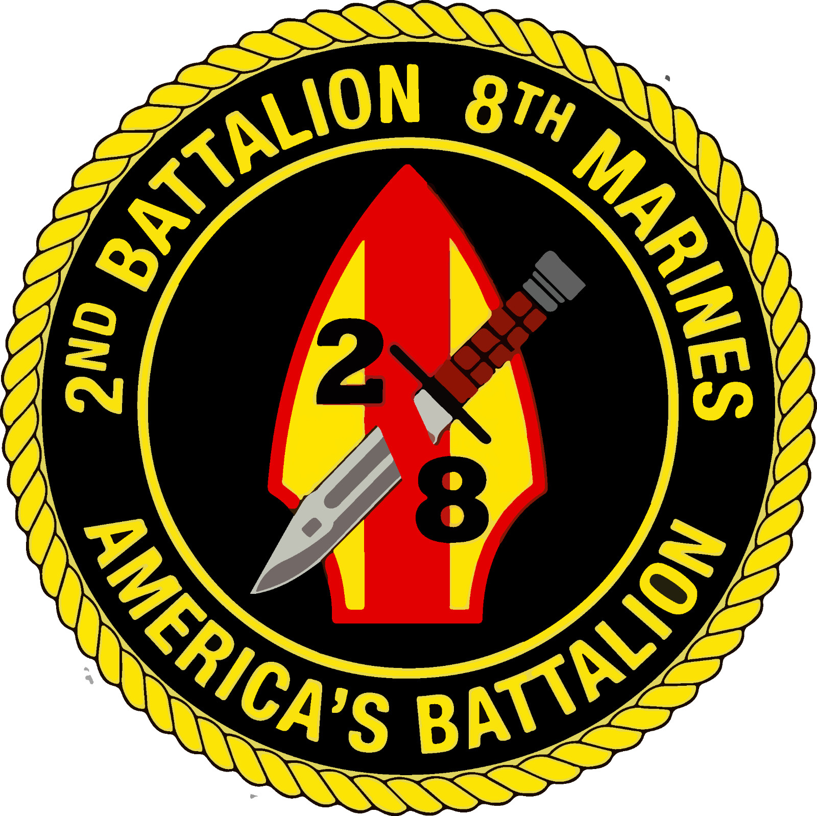 US Marine Corps Badge Sticker 2nd Battalion 8th Marines America's Battalion